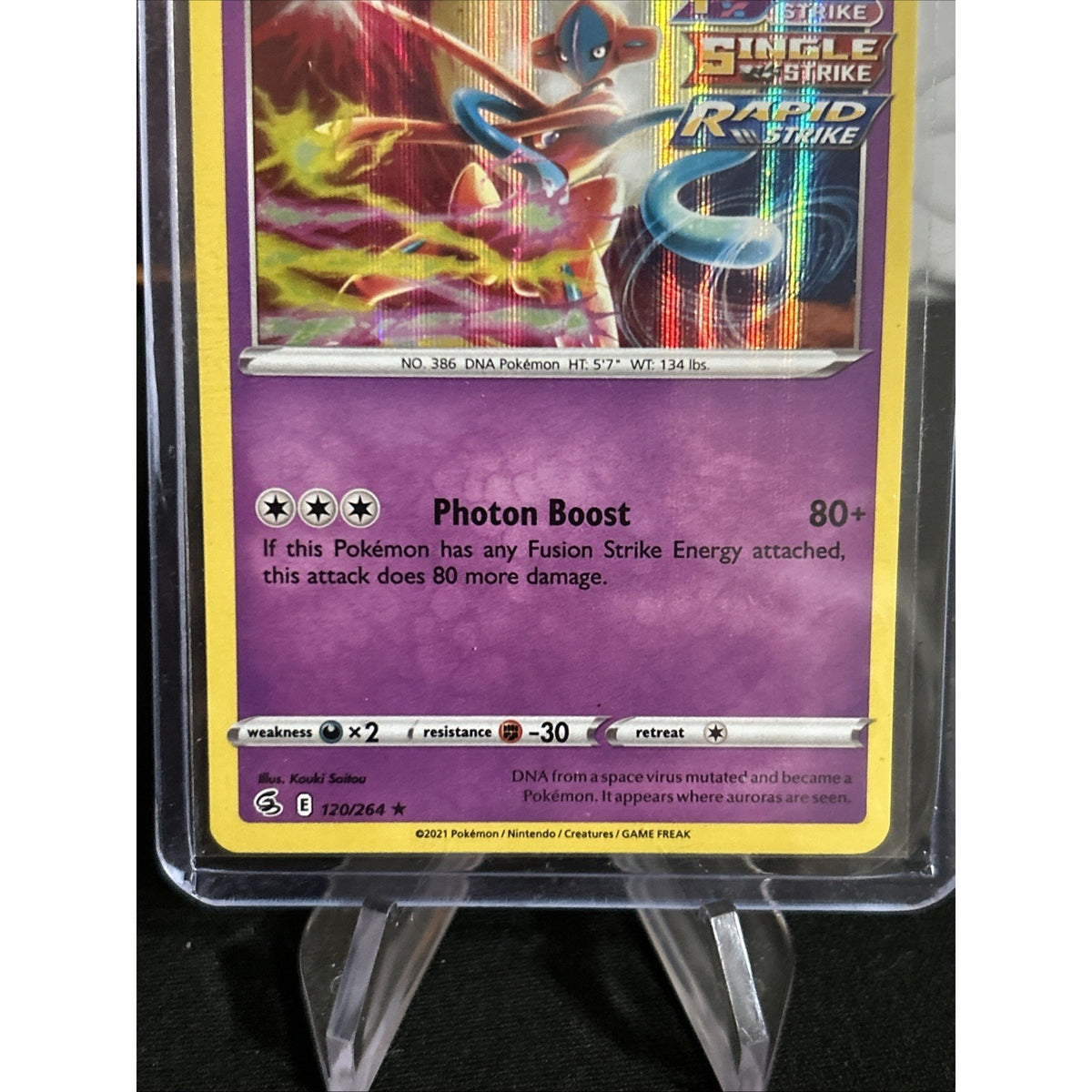 Deoxys 120/264 Swsh08: Fusion Strike Holo - Top Loaded - Pack Fresh New