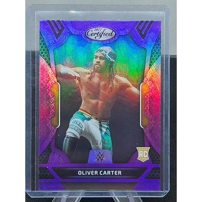 Oliver Carter 2022 Chronicles Certified WWE - Purple RC (03/49) -