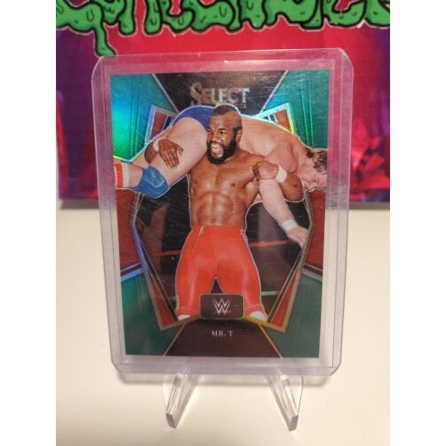 2022 Panini Select WWE Premiere Level Green Prizm #196 Mr. T Numbered # (02/05)
