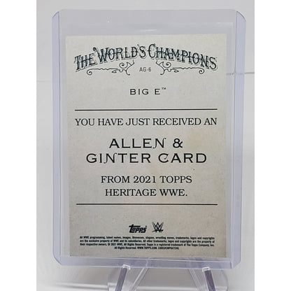 2021 Topps Heritage WWE Allen & Ginter #AG-6 Big E