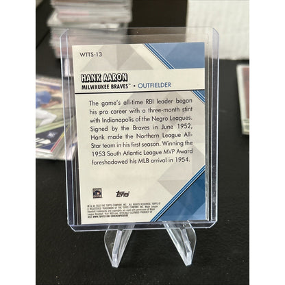 Hank Aaron 2022 Topps Welcome To The Show Insert - Pack Fresh New - Sleeved
