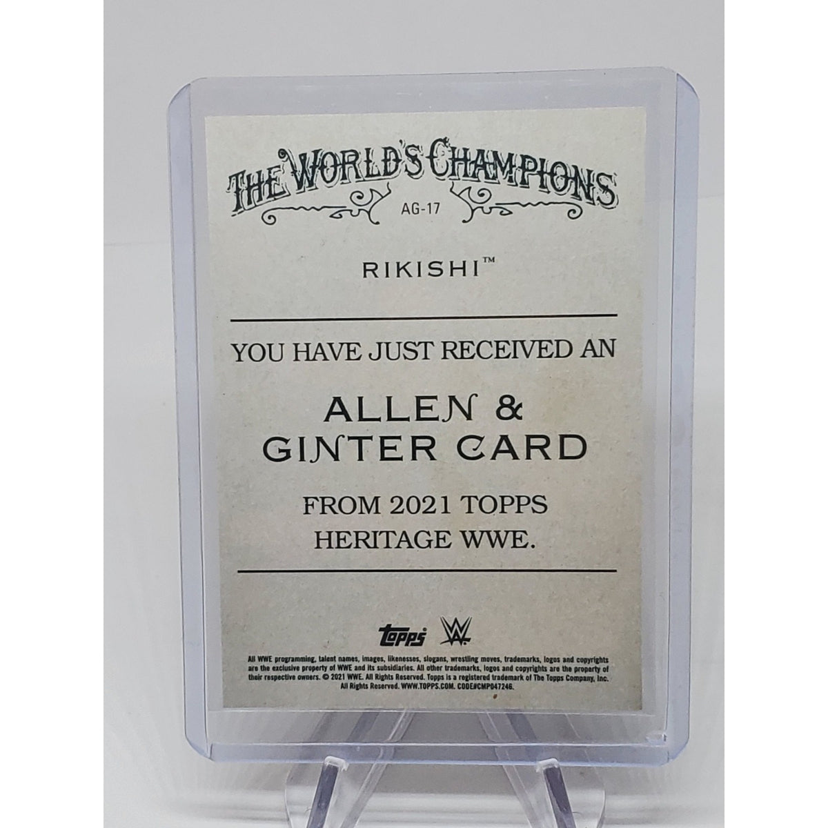 2021 Topps Heritage WWE - Rikishi Allen & Ginter INSERT - AG-17