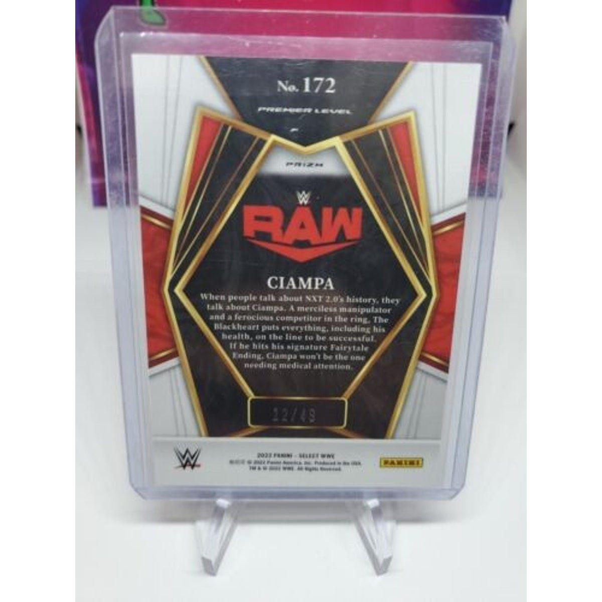 2022 Select WWE Prizms Pink #172 Ciampa #/49 SP