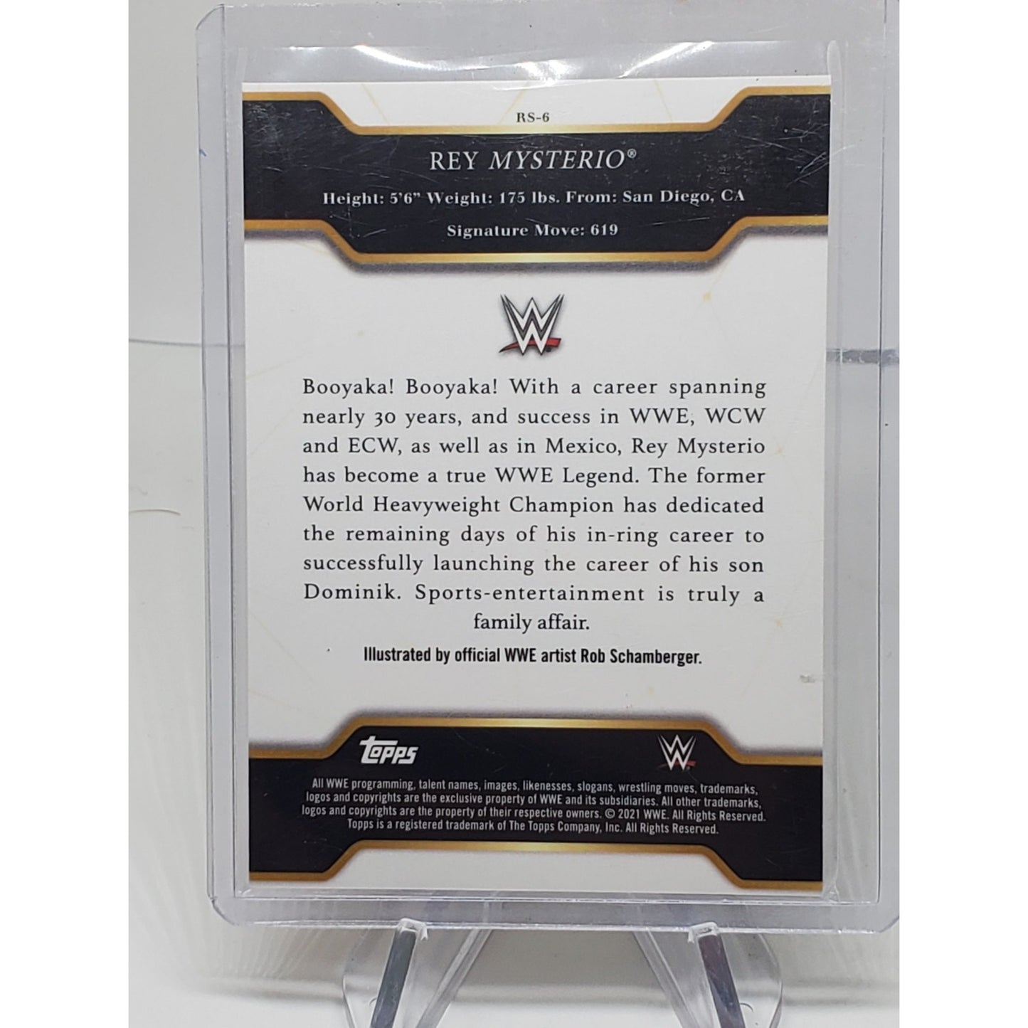 2021 Topps WWE Undisputed Rob Schamberger Illustrations #RS6 Rey Mysterio