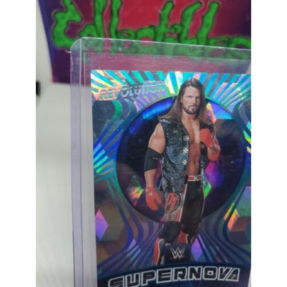 AJ STYLES 2022 PANINI WWE REVOLUTION SUPERNOVA CUBIC #'d /49 Debut Edition