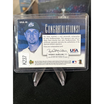 2004 SP Authentic USA Signatures #USA-20 John Van Benschoten Red Ink 38/50 Rare