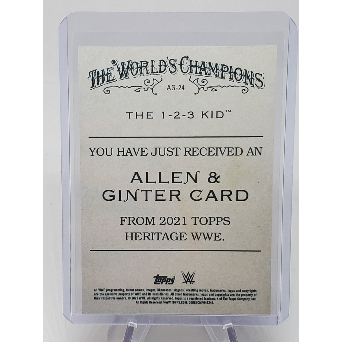 2021 Topps Heritage WWE - Allen & Ginter #AG-24 1-2-3 Kid