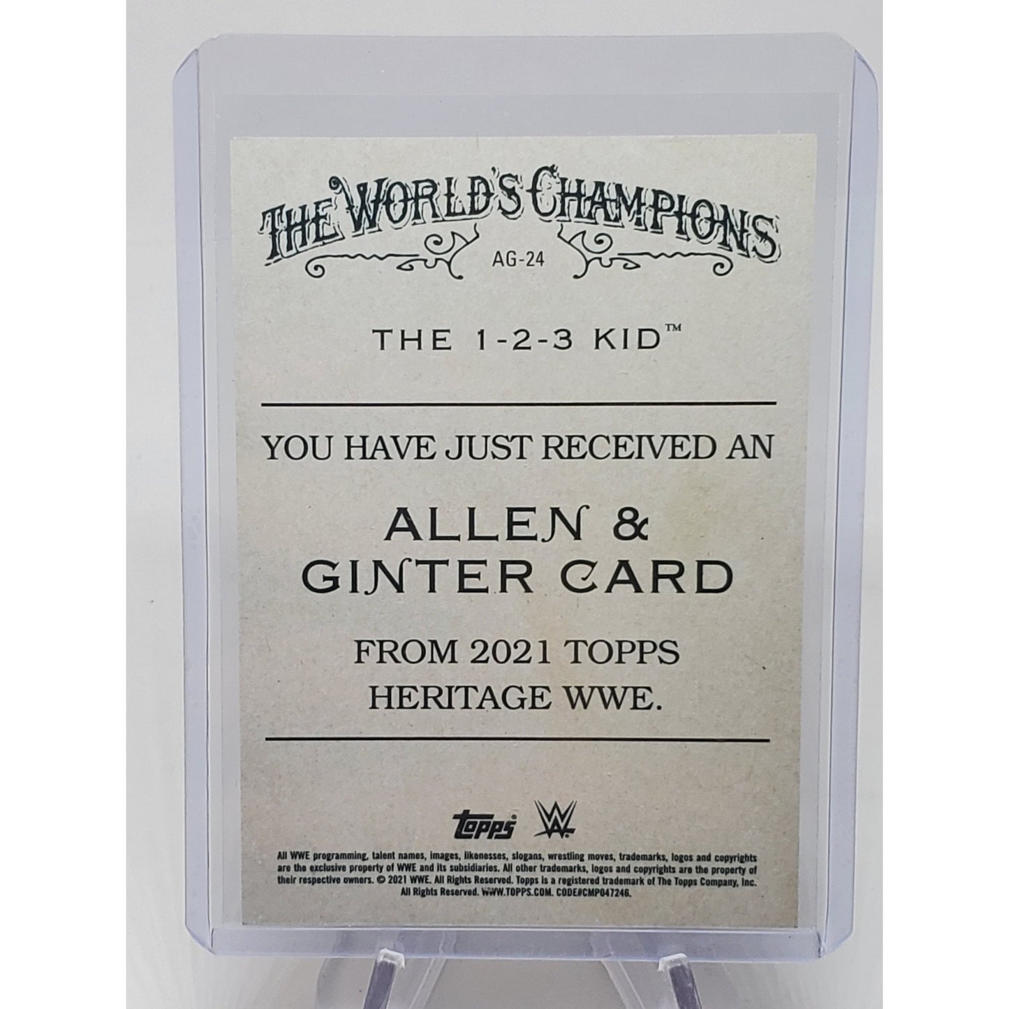2021 Topps Heritage WWE - Allen & Ginter #AG-24 1-2-3 Kid