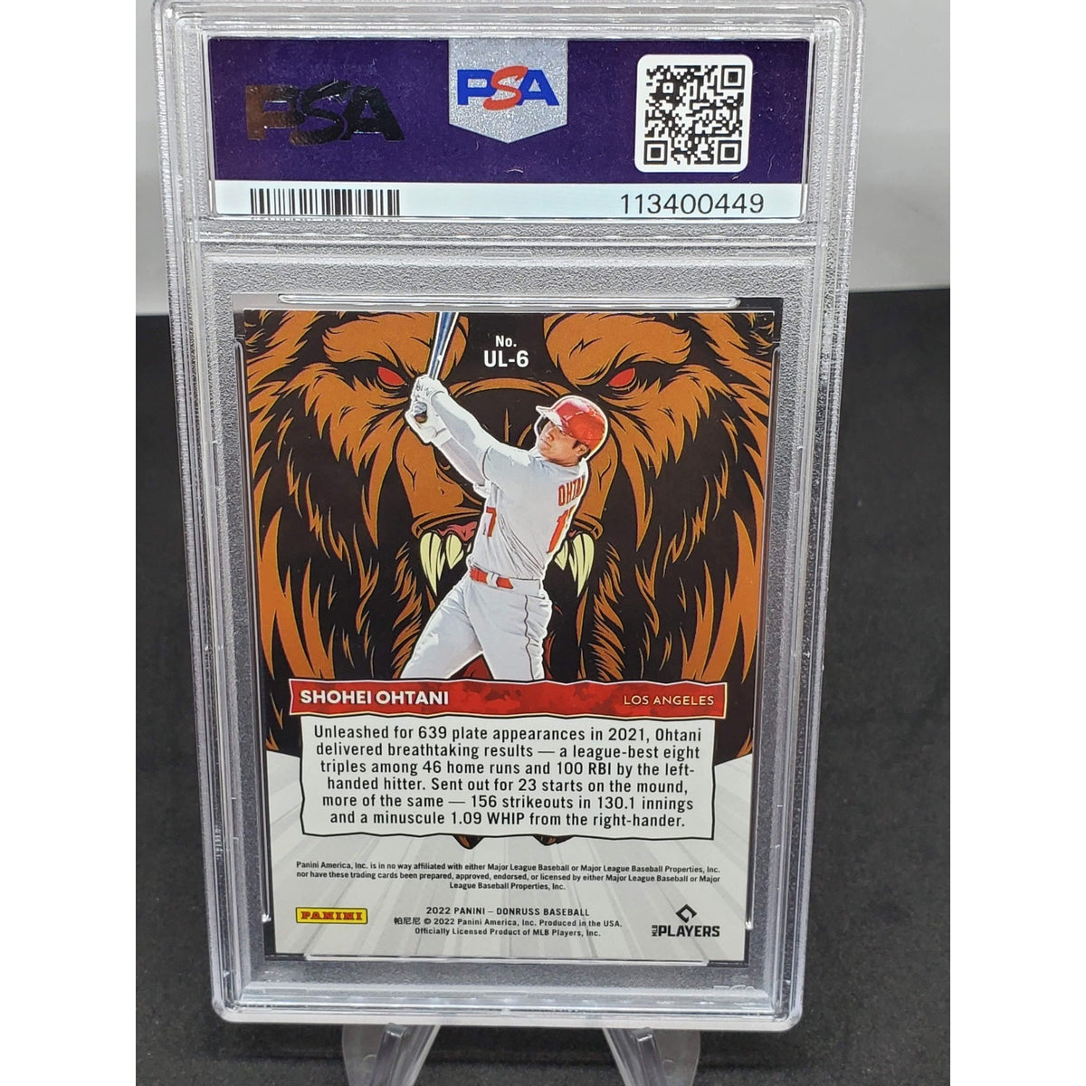 2022 DONRUSS SHOHEI OHTANI UNLEASHED Gold GRADED PSA 9 MINT ANGELS # UL6