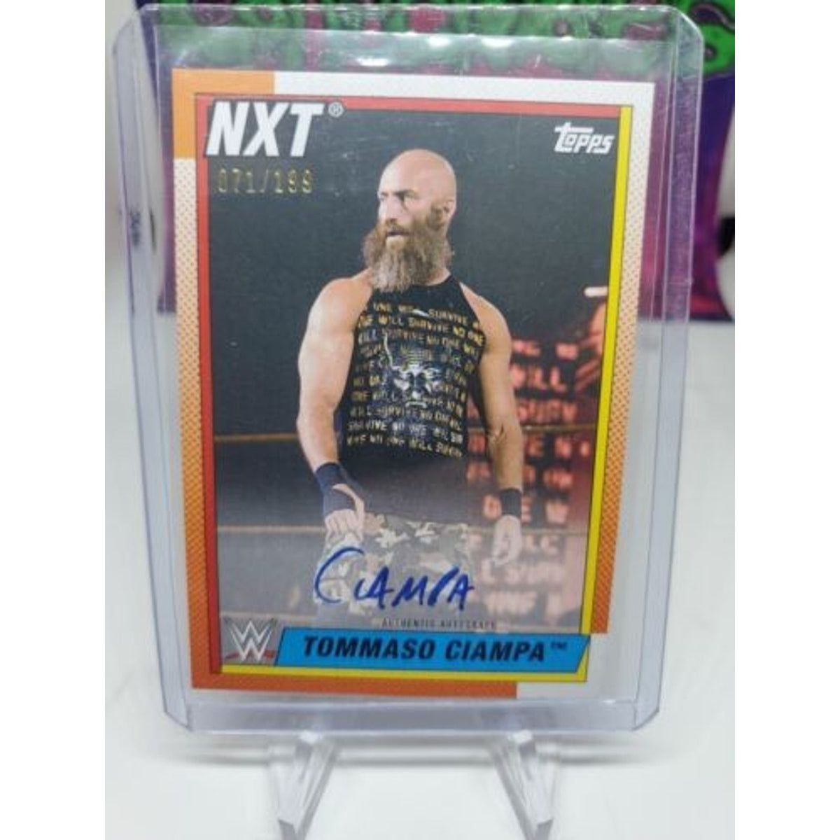 TOMMASO CIAMPA 2021 Topps WWE Heritage AUTO #/199 NXT