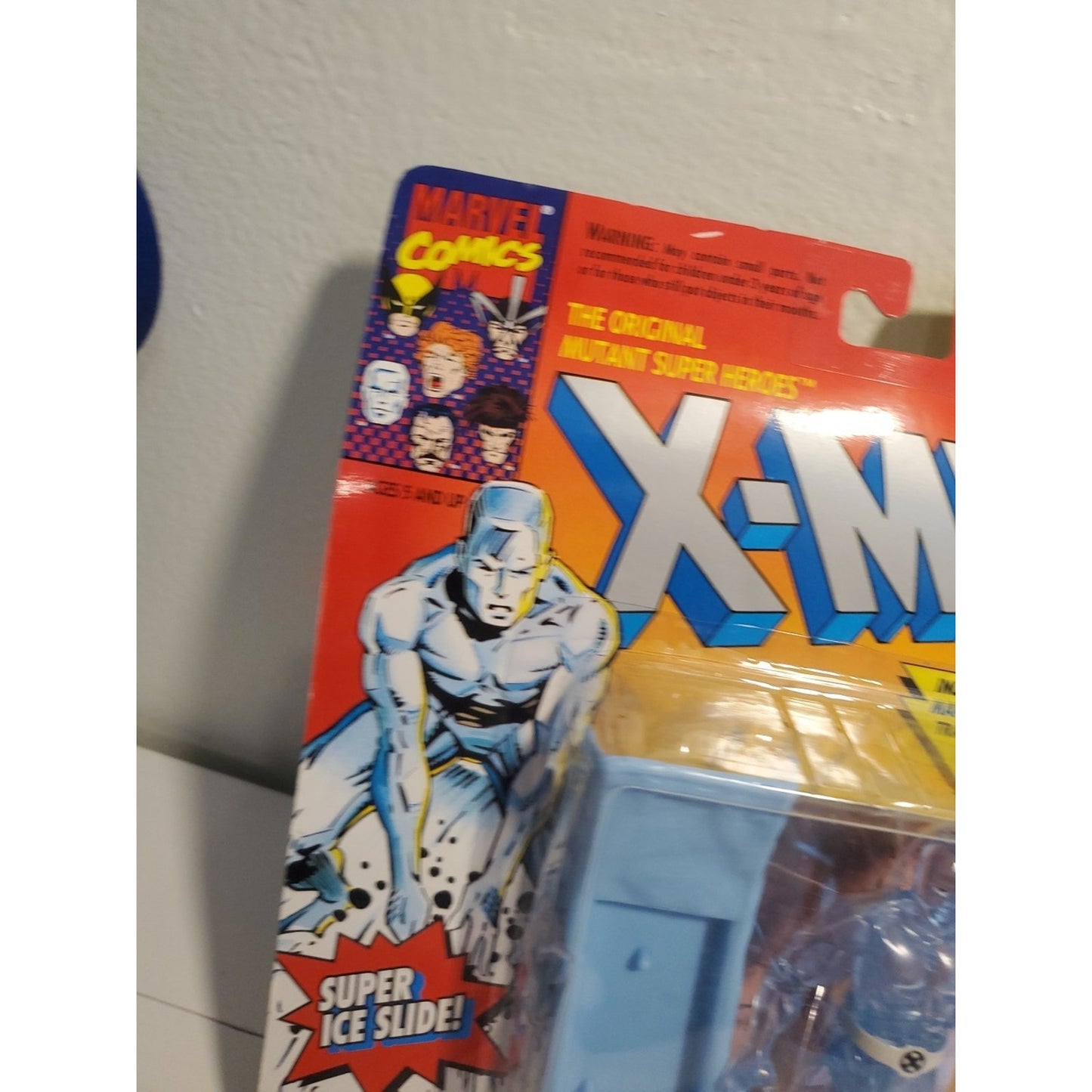 Vintage 1993 Toy Biz Marvel X-Men ICEMAN with Ice Slide 5" Action Figure