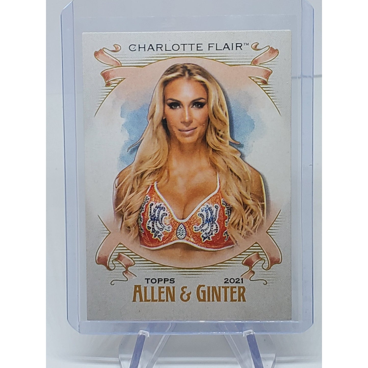 2021 Topps Heritage WWE Wrestling Allen & Ginter Insert #AG-7 Charlotte Flair