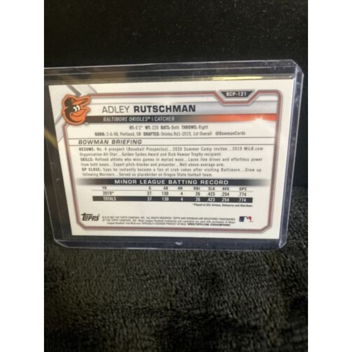 2021 Bowman Chrome Prospects Mojo Refractor Adley Rutschman #BCP-121 RC Pack New