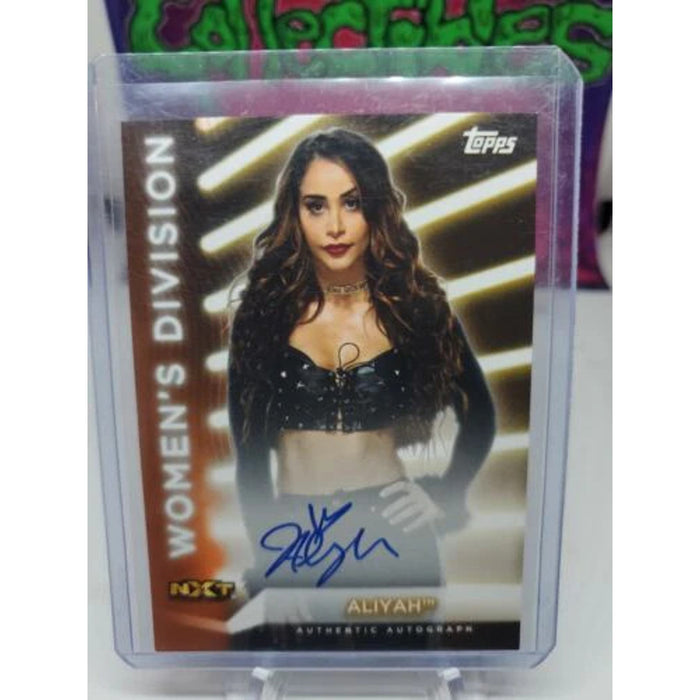 2021 Topps WWE Women's Division Aliyah Autograph Card /75