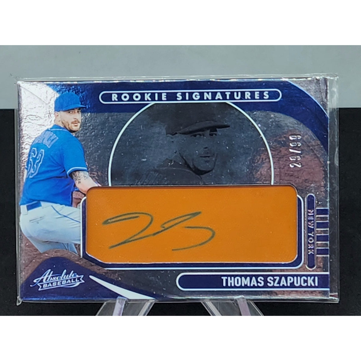 2022 Absolute #150 Thomas Szapucki MEM RC Auto Jersey /99