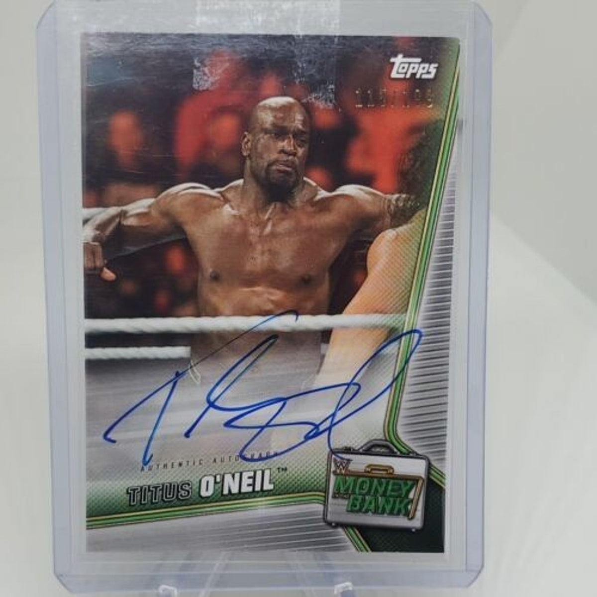 2019 Topps WWE Money In The Bank Auto Autograph #D /199 TITUS O'NEAL
