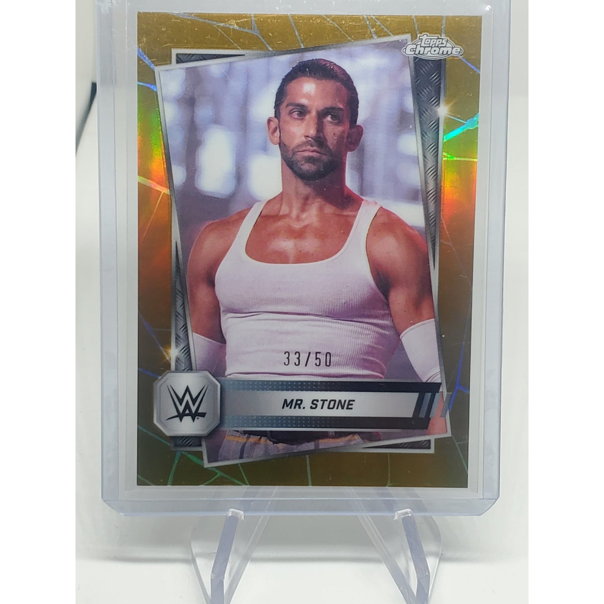 2025 Topps Chrome WWE - Mr. Stone #173 Gold Refractor /50
