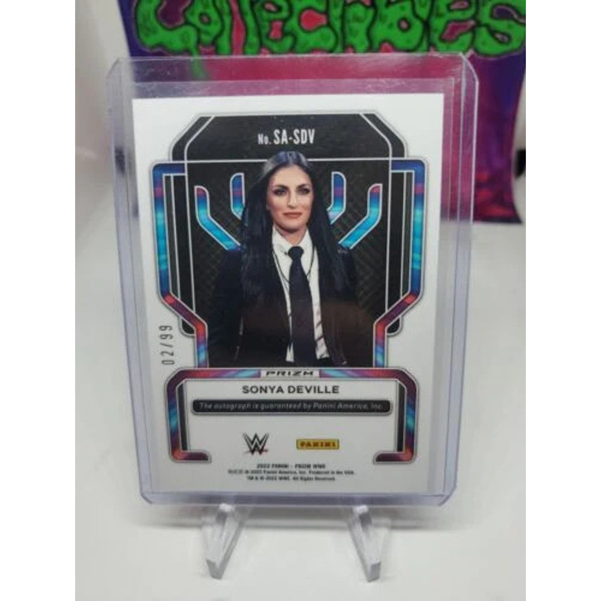 2022 Prizm WWE Sonya Deville Red Prizm Superstar Autograph Auto #02/99