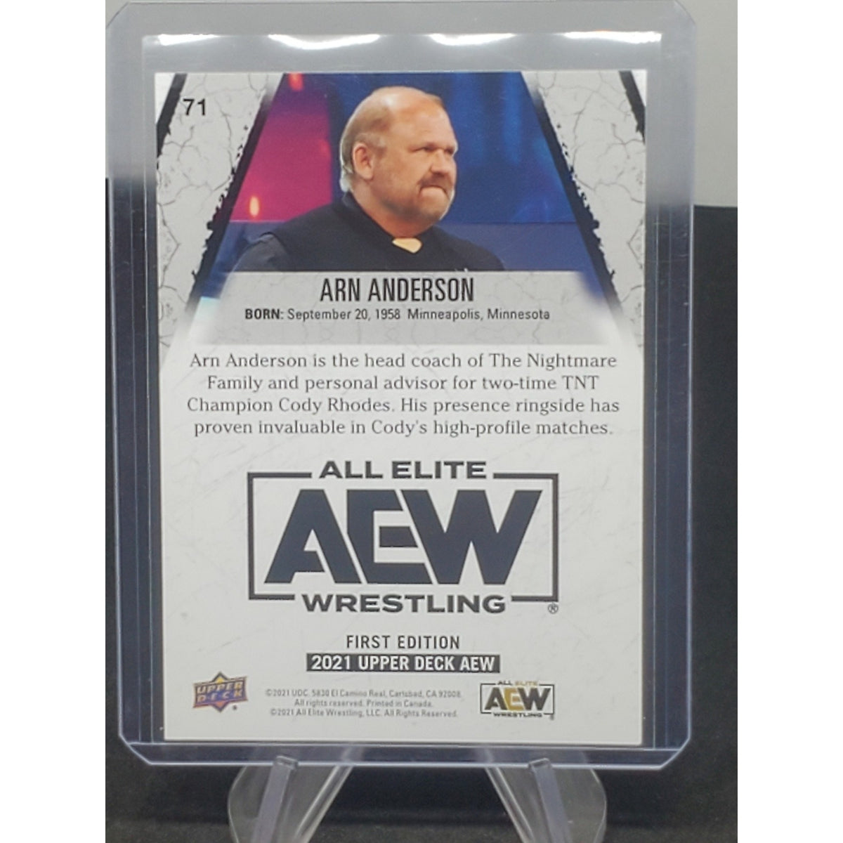 2021 Upper Deck AEW #71 Arn Anderson Wrestling Card Bronze