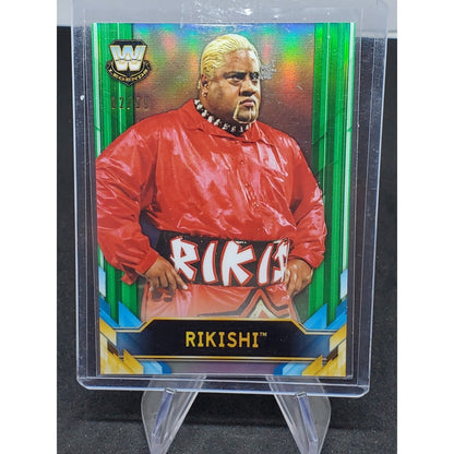 2020 Topps Chrome WWE Rikishi Big Legends Green Refractor Parallel /99