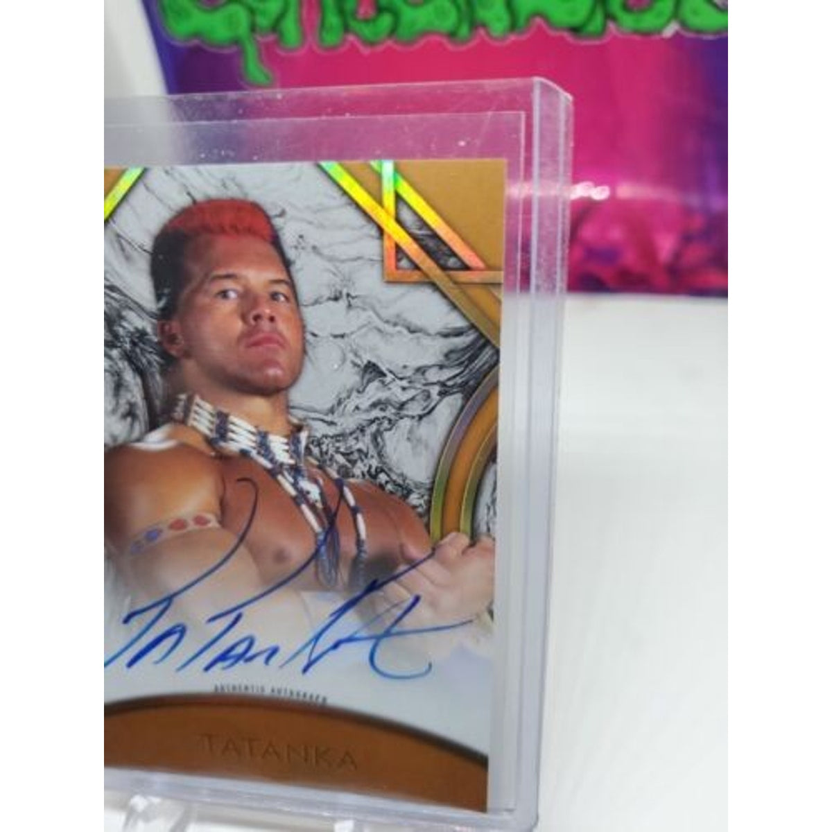 2018 Topps WWE Legends Tatanka Auto #40/99 WWE Autograph Hard Signed Tatonka