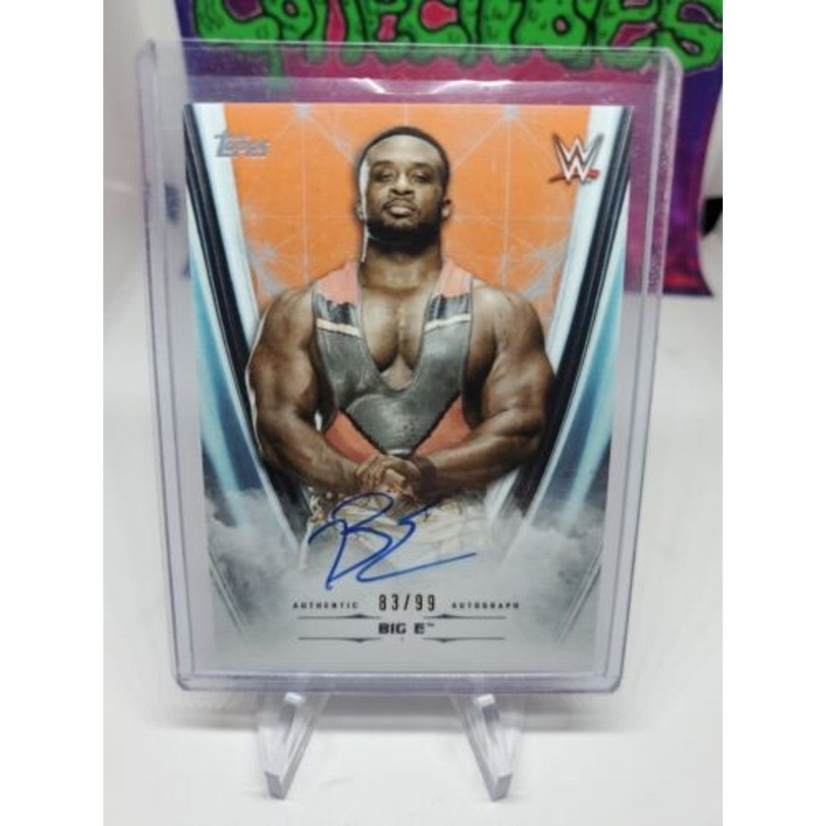 BIG E 2020 TOPPS WWE UNDISPUTED ON CARD AUTO ORANGE /99
