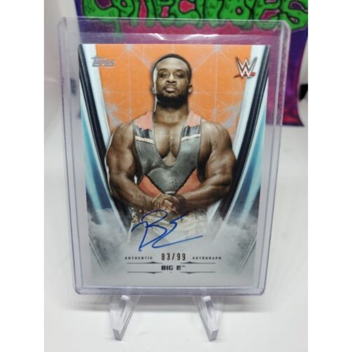 BIG E 2020 TOPPS WWE UNDISPUTED ON CARD AUTO ORANGE /99