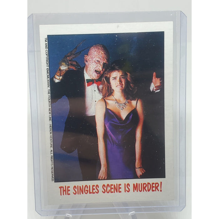 1988 Topps Fright Flicks #27 The Singles Scene is Murder! Nightmare Elm
