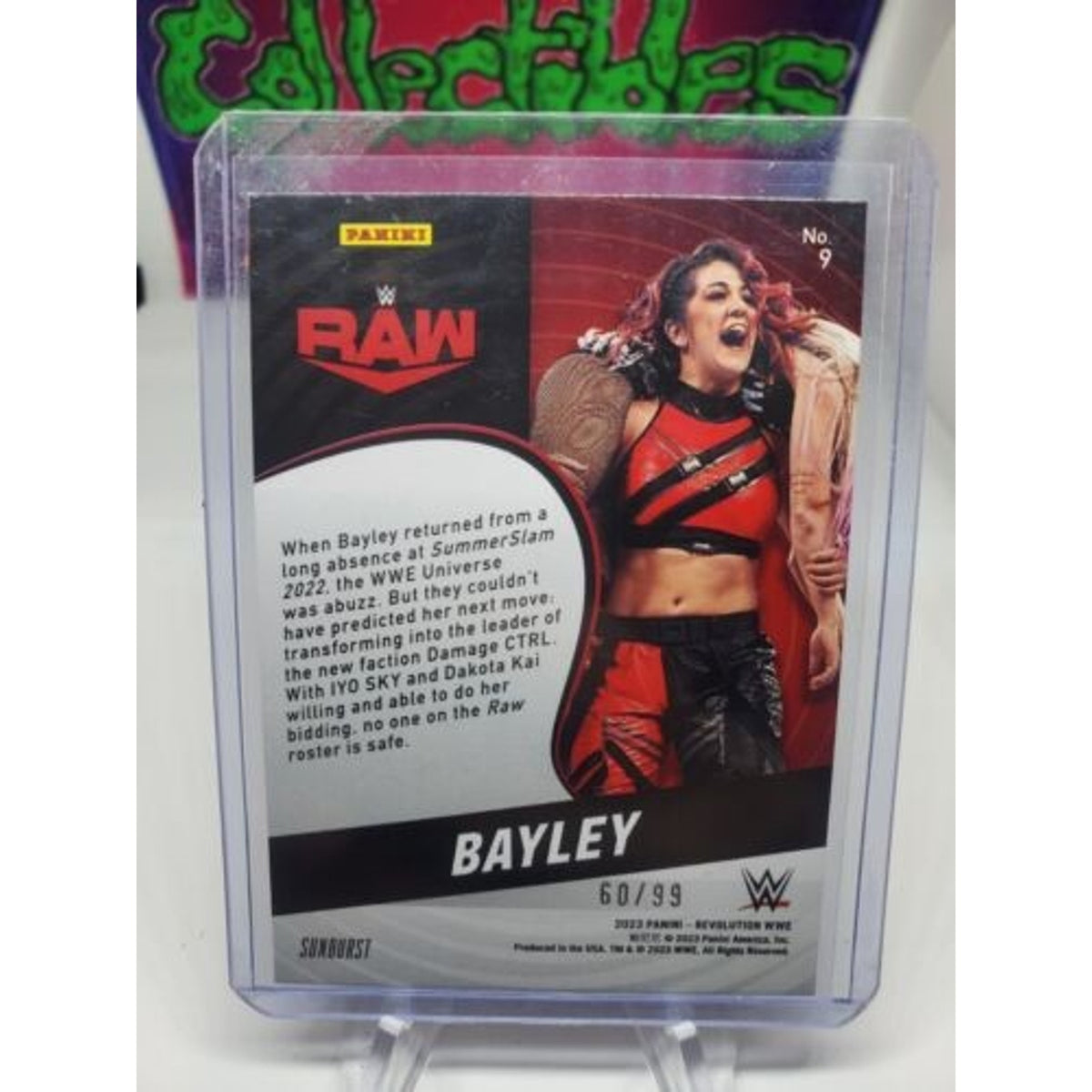 2023 Panini Revolution WWE Sunburst Bayley /99 Fresh Pull
