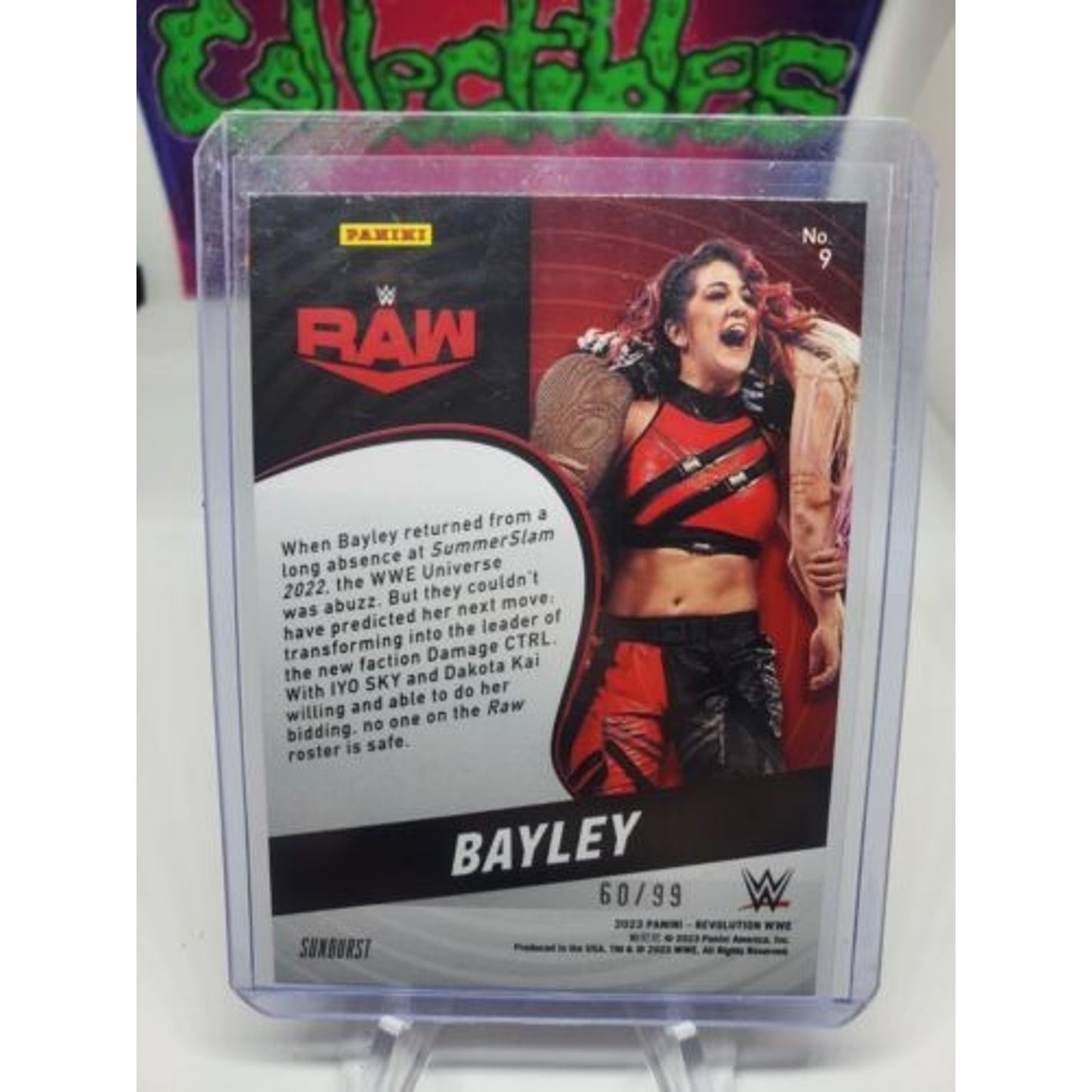 2023 Panini Revolution WWE Sunburst Bayley /99 Fresh Pull