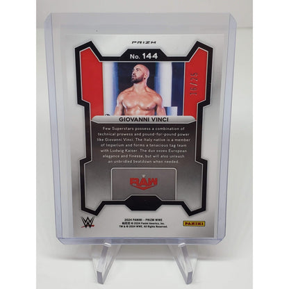 2024 Panini Prizm WWE Giovanni Vinci #144 Green Pulsar /25 SSP