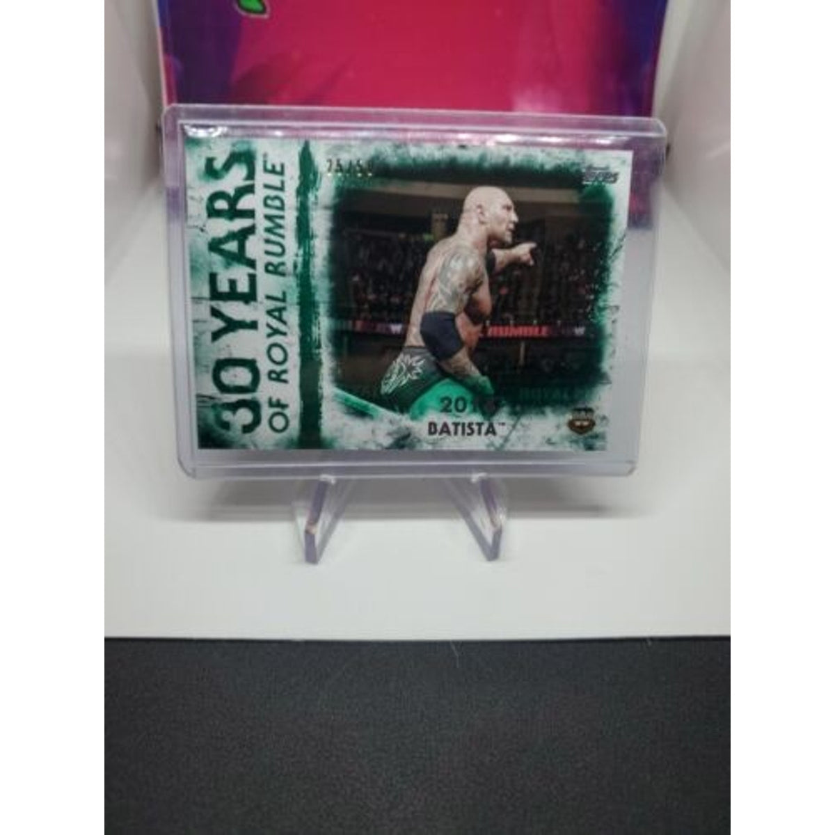 2018 Topps WWE Undisputed 30 Years of Royal Rumble Green /50 Batista #RR-22