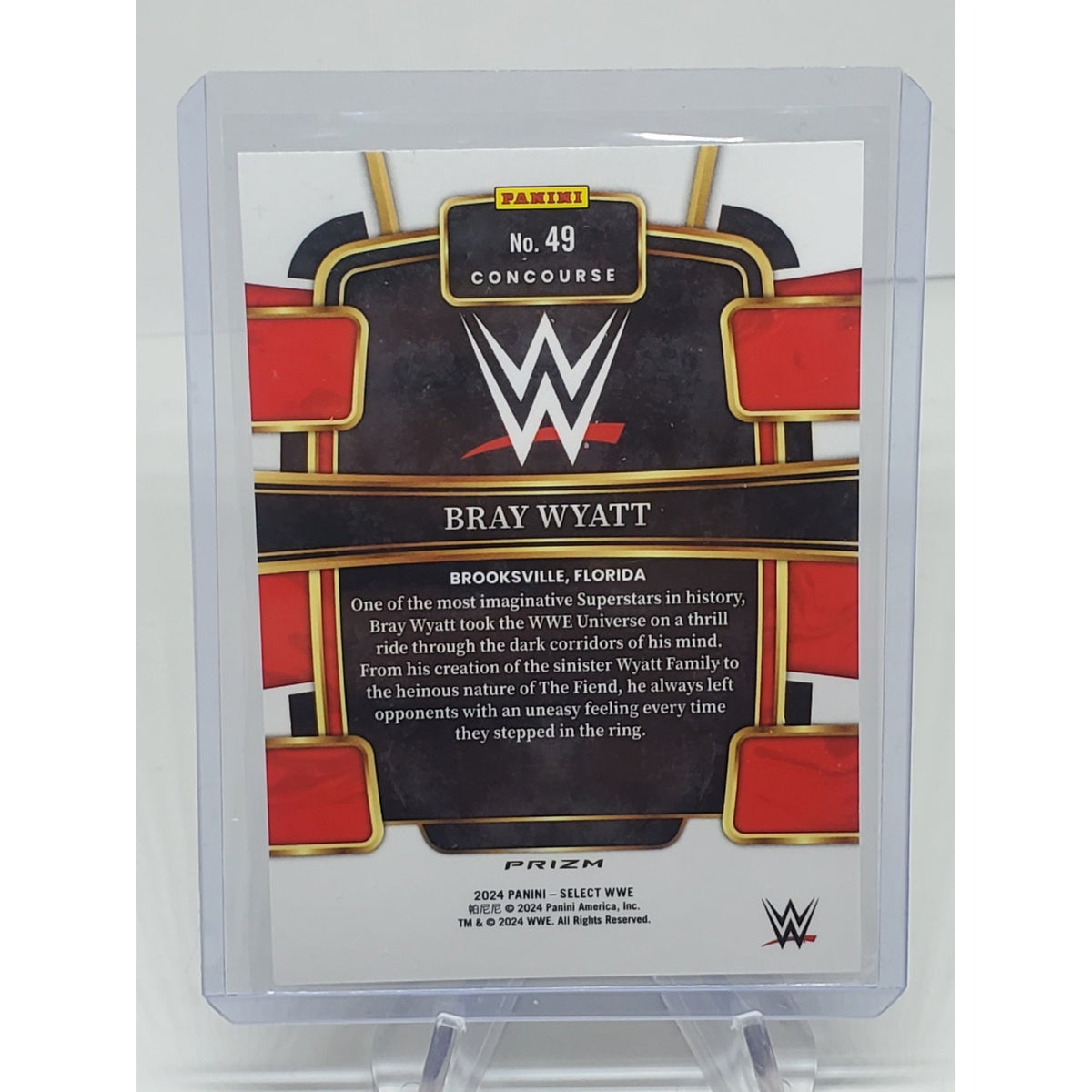 2024 WWE Panini Select Bray Wyatt Concourse Level Silver Prizm #49
