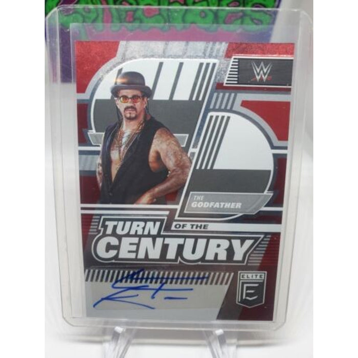 2023 Donruss Elite WWE The Godfather #TC-GFT Turn of the Century Red Auto #20/49