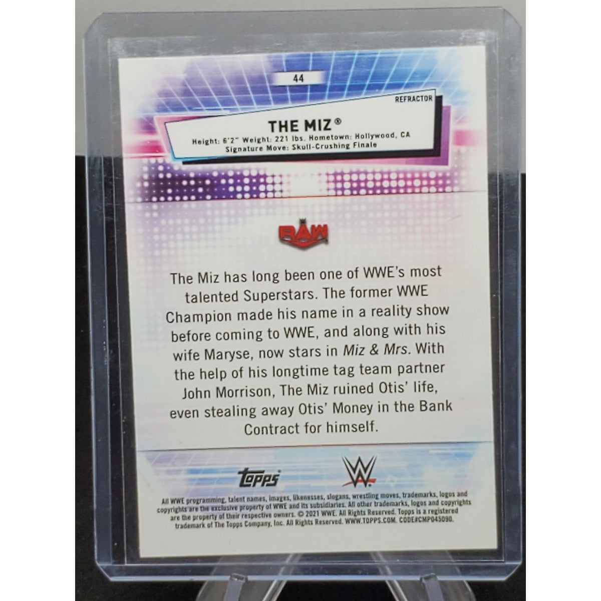 2021 Topps Chrome WWE Refractor Parallel #44 The Miz