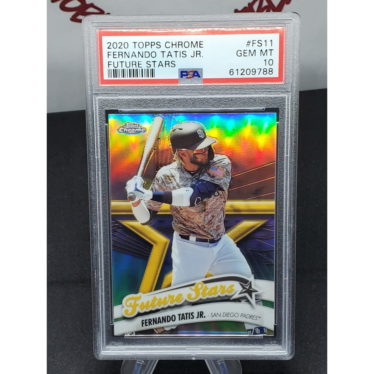Topps Chrome 2020 MLB Fernando Tatis Jr Future Stars holo card *GEM MINT PSA 10*