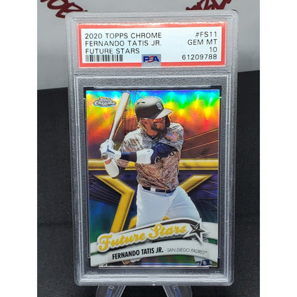 Topps Chrome 2020 MLB Fernando Tatis Jr Future Stars holo card *GEM MINT PSA 10*