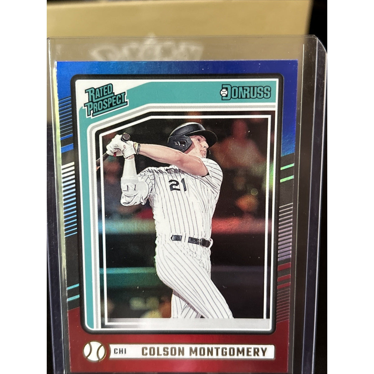 2024 Panini Donruss Colson Montgomery Foil Rated Prospect #162 / Pack Fresh New