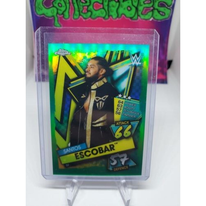 Santos Escobar WWE Topps 2021 Slam Attax Card SP #/50 GREEN PARALLEL