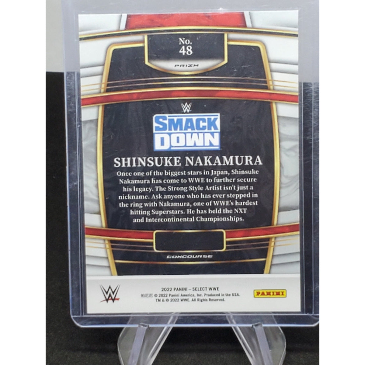 2022 Panini Select WWE Purple & Orange Prizm Parallel #48 Shinsuke NAKAMURA