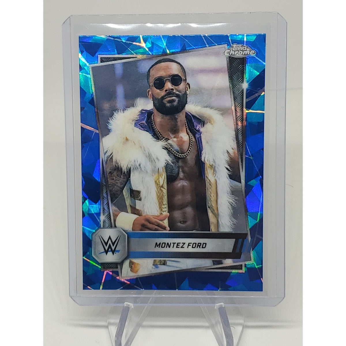 2025 Topps Chrome Sapphire WWE Blue #185 Montez Ford Street Profits