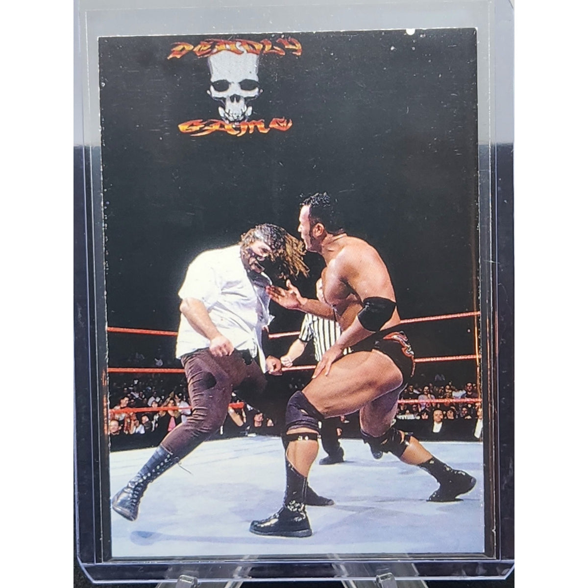 2000 Comic Images WWF Rock Solid #59 Rock vs. Mankind