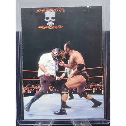2000 Comic Images WWF Rock Solid #59 Rock vs. Mankind