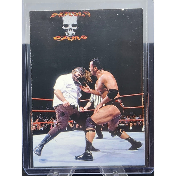 2000 Comic Images WWF Rock Solid #59 Rock vs. Mankind
