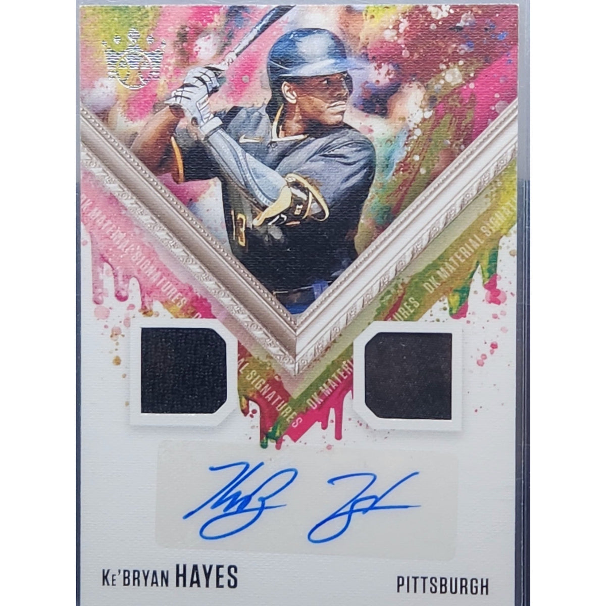 2021 Panini Diamond Kings KE'BRYAN HAYES Rookie DUAL PATCH AUTO #DKMS-KH Pirates