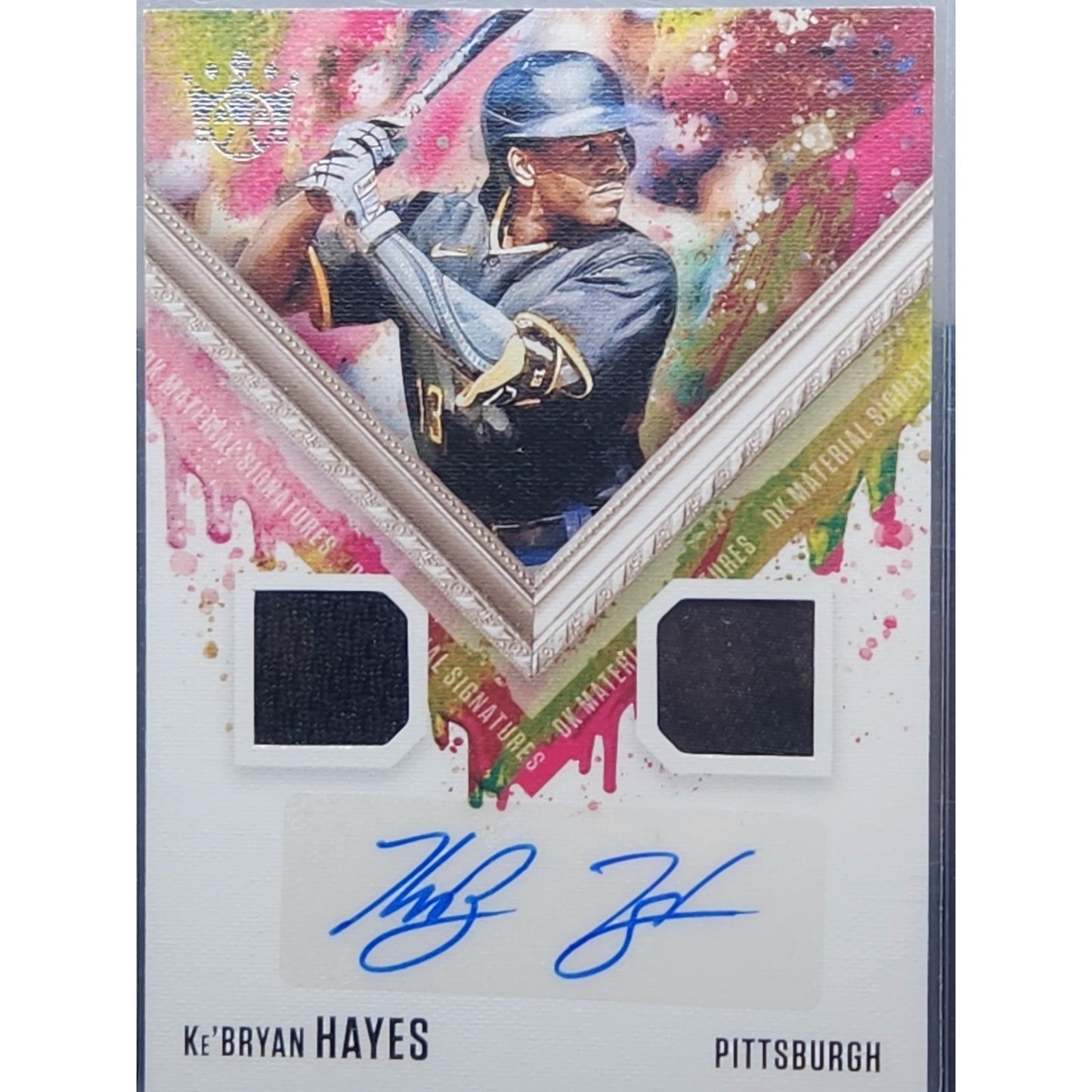 2021 Panini Diamond Kings KE'BRYAN HAYES Rookie DUAL PATCH AUTO #DKMS-KH Pirates