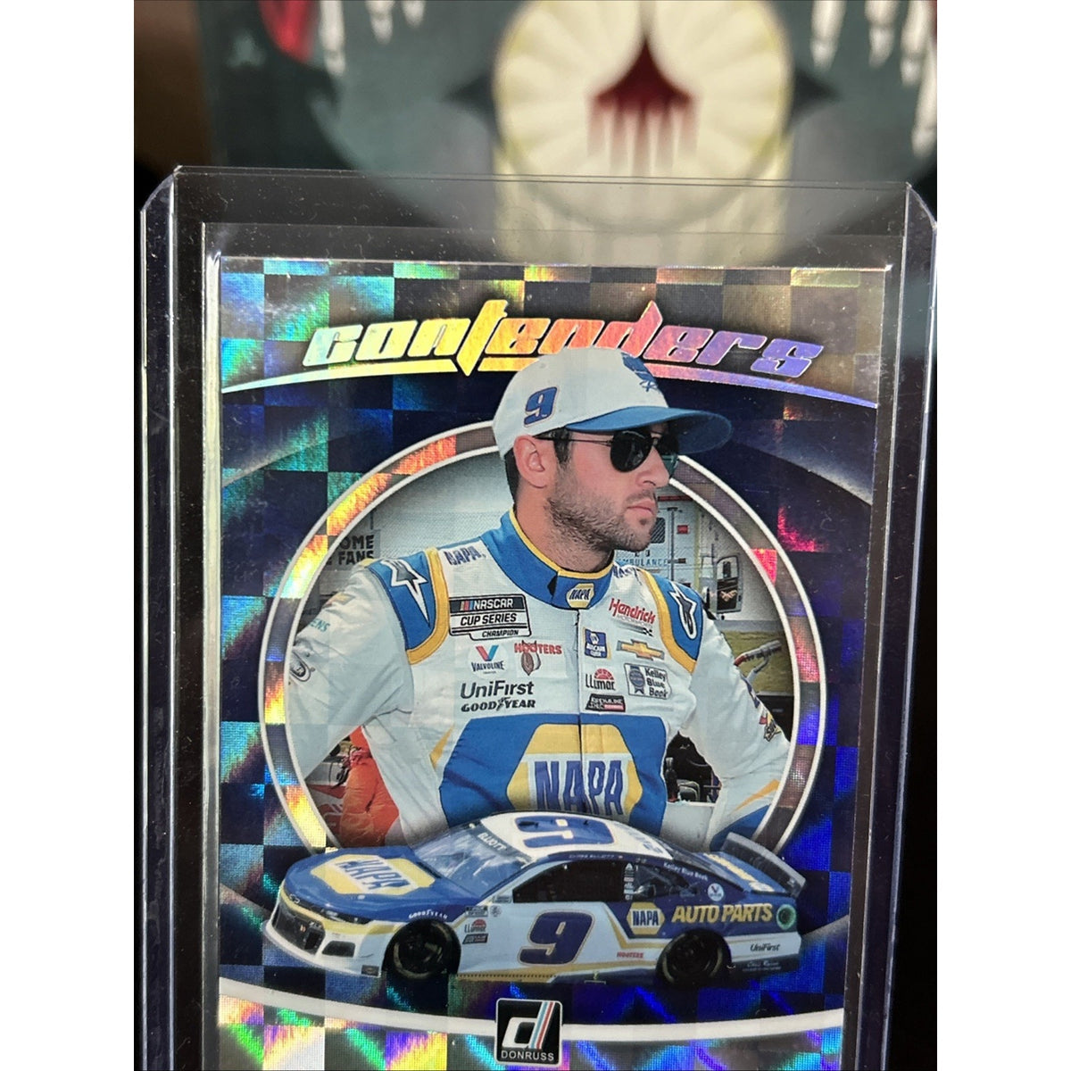 Chase Elliot Donruss Contenders Checkered Flag Parallel No. C7 / Pack Fresh New