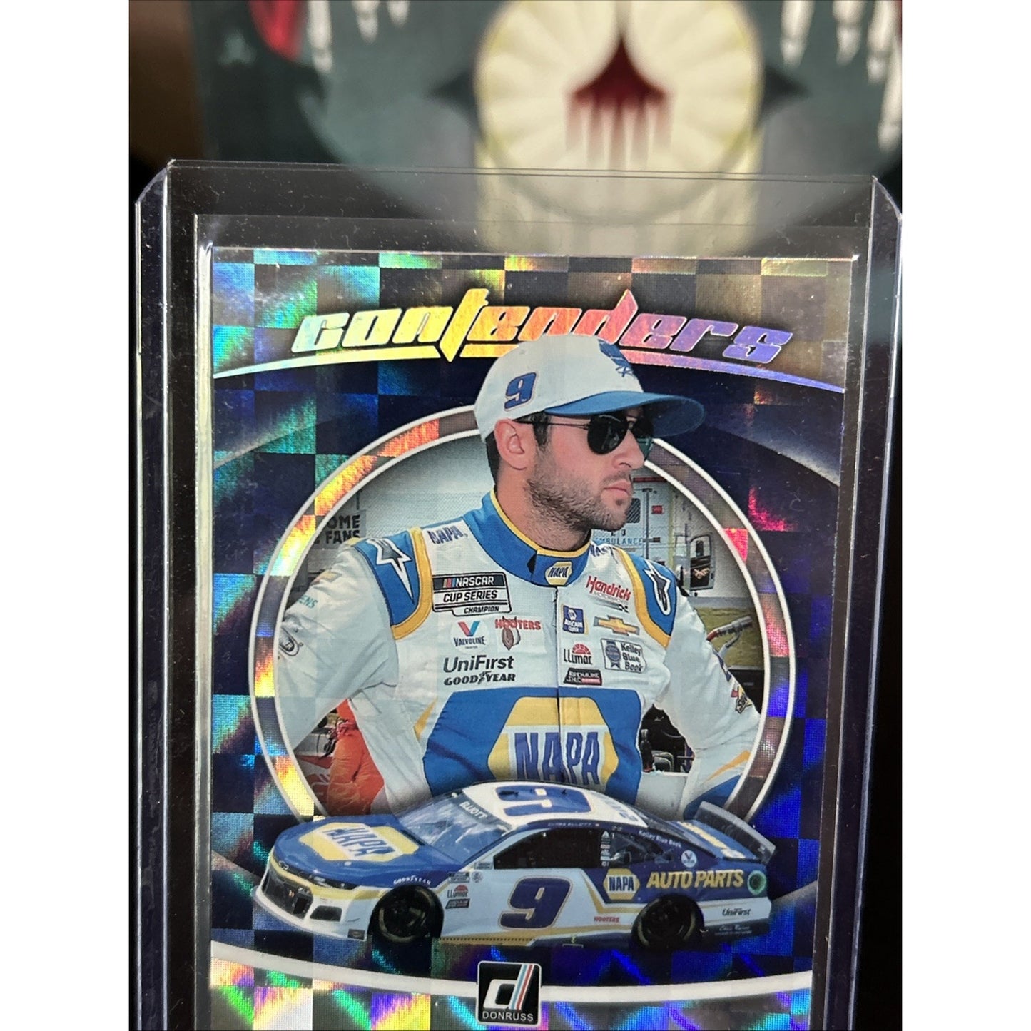Chase Elliot Donruss Contenders Checkered Flag Parallel No. C7 / Pack Fresh New