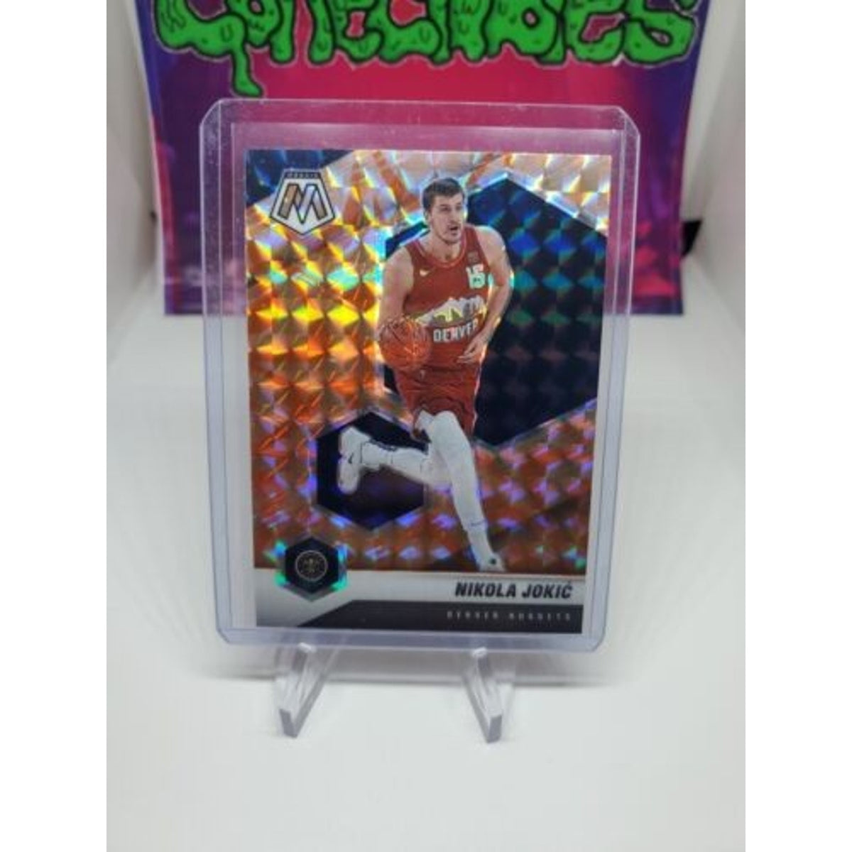 Nikola Jokic 2020-21 Mosaic Reactive Orange Prizm #21 Denver Nuggets