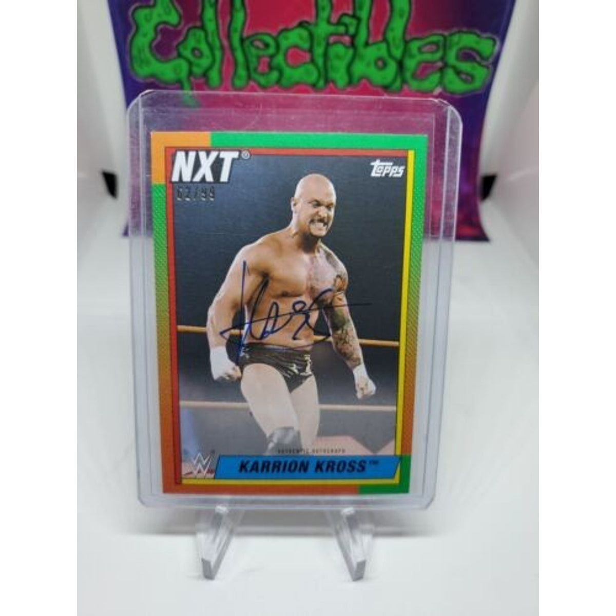 2021 Topps Heritage WWE Autographs Green AKA Karrion Kross Auto #/99